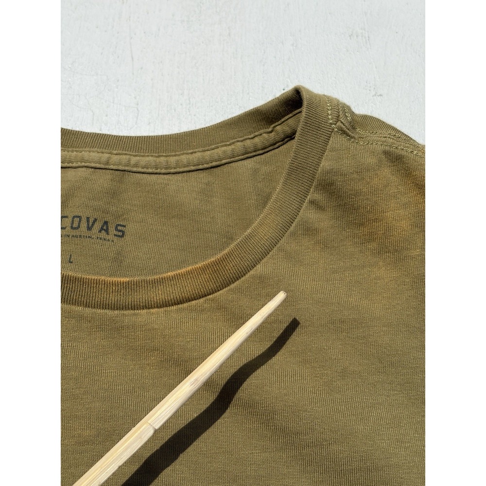 Men's Tecovas Boots T-Shirt Green Logo L Western Leather Modern Texas Logo USA - Picture 4 of 12